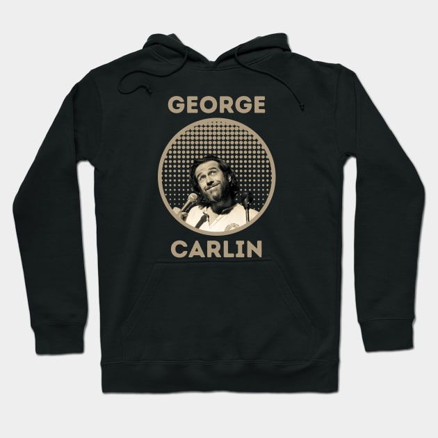 george carlin || smoth cokelat Hoodie by claudia awes